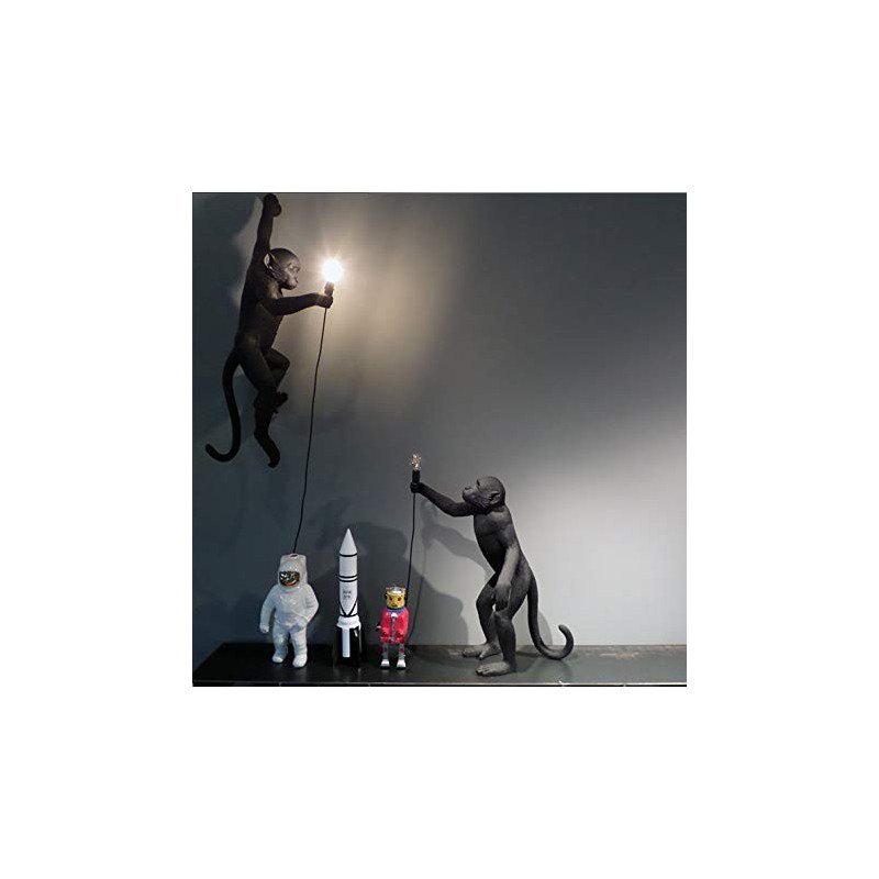 SELETTI Singe Lampe Debout Noir - Extérieur
