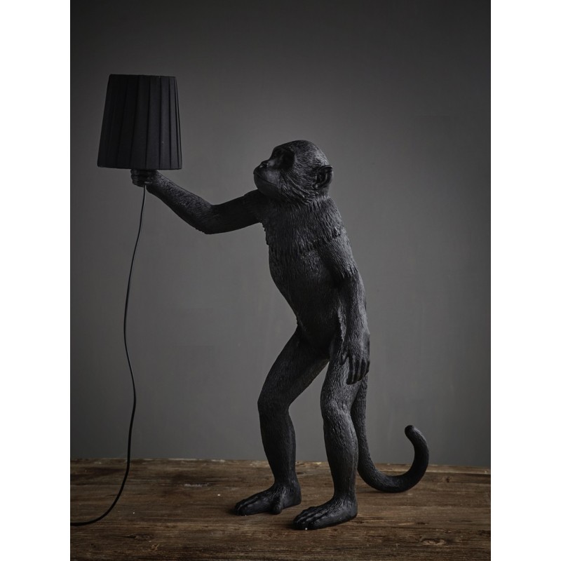 SELETTI Singe Lampe Debout Noir - Extérieur