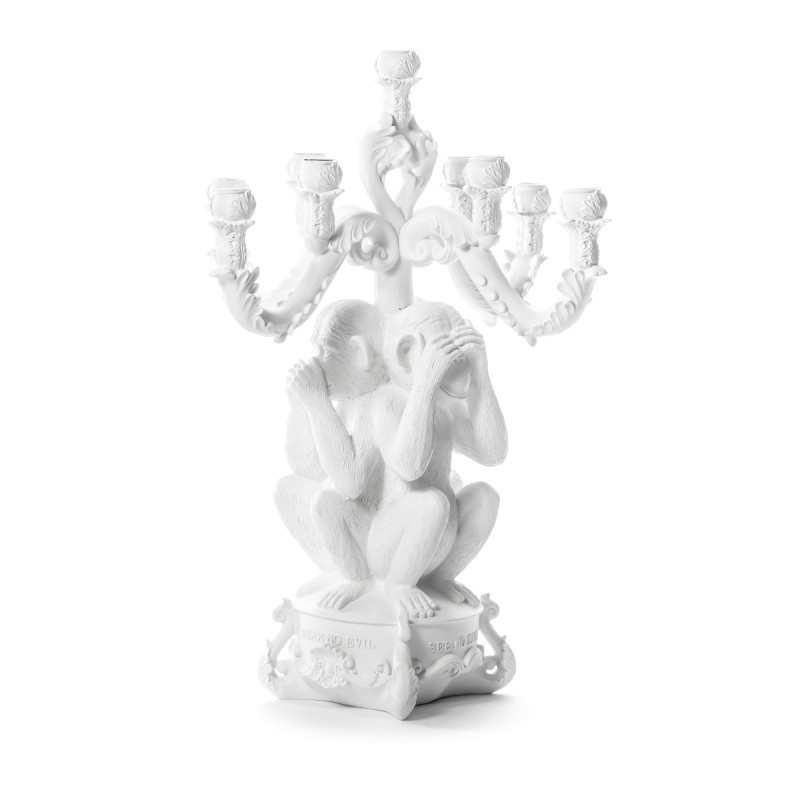 SELETTI Burlesque Chandelier - Three Monkeys Hear, See and Speak No Evil
