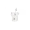 SELETTI coffee set 6 cups + 6 stirers glasses