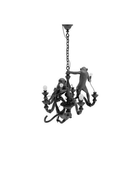 SELETTI Monkey chandelier - black