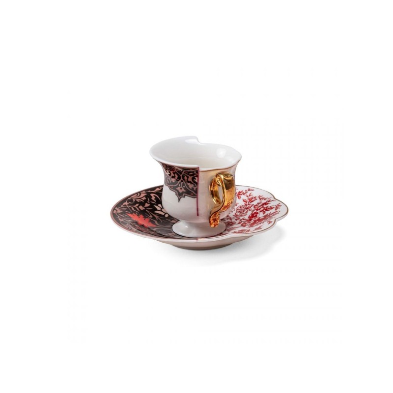 SELETTI Hybrid Tasse à café + assiette porcelaine  - Sagala