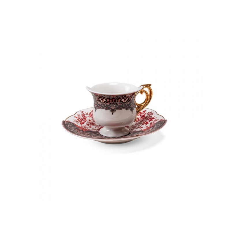 SELETTI Hybrid Tasse à café + assiette porcelaine  - Sagala
