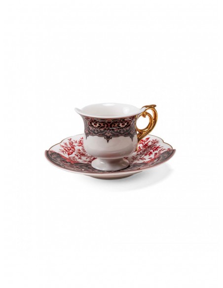 SELETTI Hybrid Tasse à café + assiette porcelaine  - Sagala