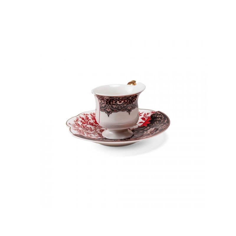 SELETTI Hybrid Tasse à café + assiette porcelaine  - Sagala