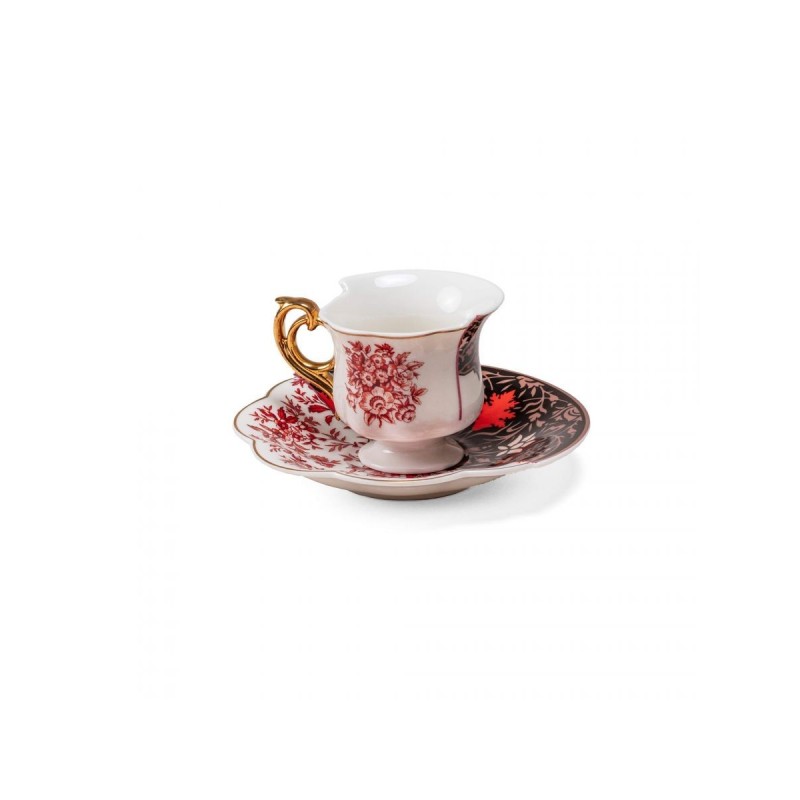 SELETTI Hybrid Tasse à café + assiette porcelaine  - Sagala