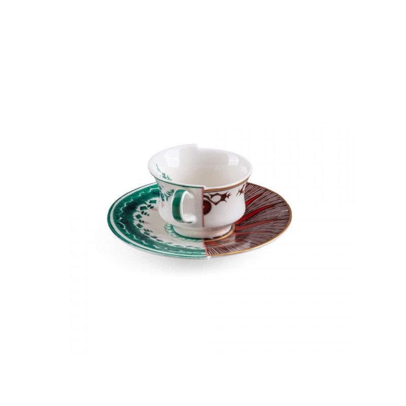 SELETTI Hybrid Porcelain coffee cup + plate  - Chuchuito