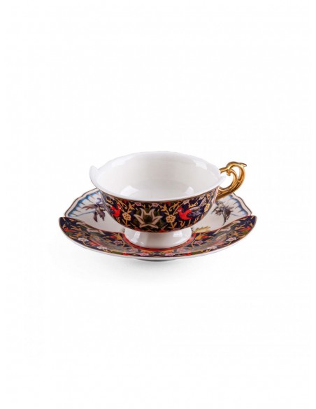 SELETTI Hybrid Tasse à thé + assiette porcelaine  - Kannauj