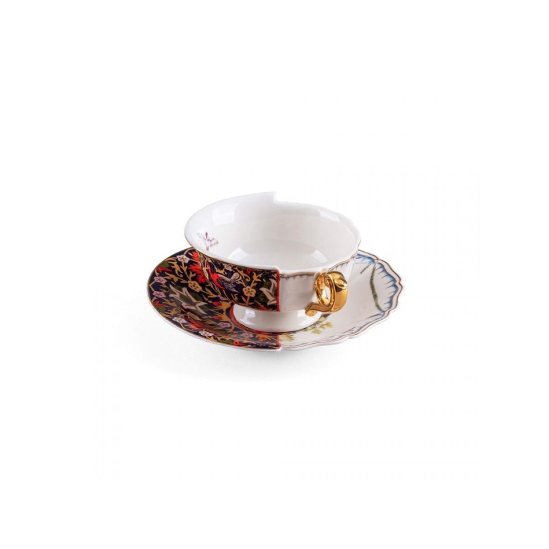 SELETTI Hybrid Tasse à thé + assiette porcelaine  - Kannauj