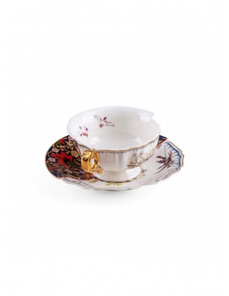 SELETTI Hybrid Tasse à thé + assiette porcelaine  - Kannauj