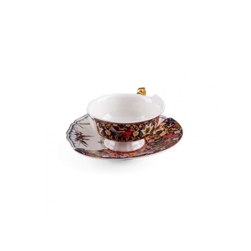 SELETTI Hybrid Tasse à thé + assiette porcelaine  - Kannauj