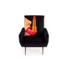 SELETTI Toiletpaper Fauteuil - Langue Noir