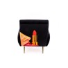 SELETTI Toiletpaper Fauteuil - Langue Noir