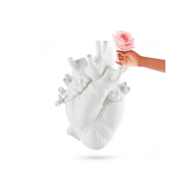 SELETTI Vase en porcelaine "Love In Bloom" (grand)