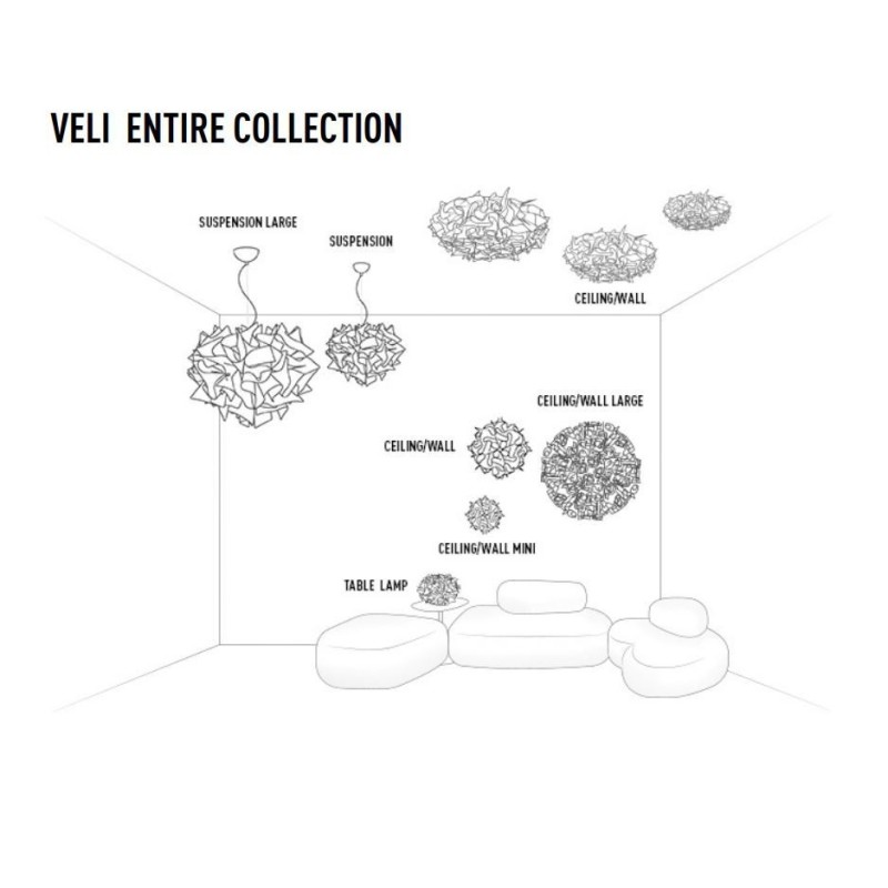 Slamp VELI MINI CEILING/WALL LAMP
