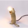 SELETTI Souris Lampe Dorée Debout/Step Câble Noir